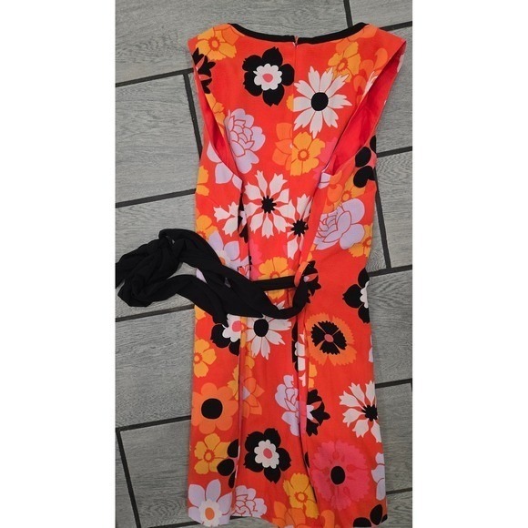 Victoria Beckham for Target Orange Floral Sleeveless Mini Shortall  S - Picture 4 of 6
